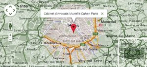 Carte GoogleMap Avocat Paris